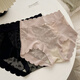 Triumph TRIUMPH high waist belly-tight panties for women, large size, high elastic fat MM naked and traceless sexy mesh, thin and breathable women's briefs, black + mugwort green + 色 blue, 3 pieces, one size yun9901 (100-140Jin [Jin equals 0.5 kg])