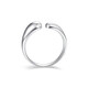 Mengjinyuan Platinum Ring PT950 Water Drop Minimalist Ring Opening Adjustable Gift for Girlfriend’s Birthday