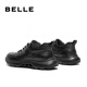 BELLE BELLE Belle Group Shoes Men's Shoes 2024 Outdoor Casual Walking Shoes Men's Comfortable Thick-soled Dad Shoes Business Sports Shoes Black 42