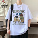 
Woodpecker (TUCANO) cartoon printed solid color teen short-sleeved T-shirt for men trendy handsome 2025 new summer half-sleeved T-shirt 695 meters white XL about 125-145 Jin [Jin equals 0.5 kg] can be worn