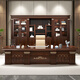 Xinshiya ebony wood executive desk new Chinese style solid wood boss desk high-end chairman office furniture 2.8m desk