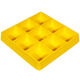Métamine quatre grille à six crille divisé plaque imitation porcelaine neuf grille collation plaque en plastique commercial en plastique chaud barbecue snack lb 4884 rouge