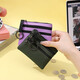 Jiemo Coin Brieftasche Frauen Leinwand Hand halten kleine Tasche Student Short Mini Wallet Card Bag Männer Reißverschluss Schlüsselmünze Militärgrün