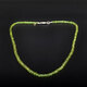 Her generation peridot necklace, faceted colored gemstone jewelry, clavicle chain, light luxury, high-end niche, 3*4MM peridot (860822)