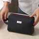 ToMill Toiletries Bag Men's Travel Toiletries Storage Bag Business Waterproof Travel Portable Bath Bag Large Capacity Gentleman-Navy Blue