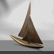 
Amro is smooth sailing, copper ornaments, home living room, TV cabinet, wine cabinet, office decoration, handicrafts, housewarming gifts, golden copper <Ride the wind and waves> small