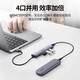 UGREEN 绿联CM219 USB3.0分集线器高速4口HUB扩展坞带供电口 一拖四 线长 1米(15918)