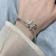 ZAHRAH Fu brand bell bracelet double ring female niche bracelet ins non-fading niche design high-end temperament simple M1479 double ring Fu word bracelet 1 pack
