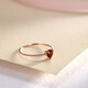 Chiba Jewelry 18K gold garnet ring, love female gemstone ring, plain ring tail ring, anniversary gift for girlfriend on the 16th