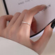 Bai Qixin ring female ring trend versatile personality simple design light luxury niche opening adjustable index finger gift thin ring adjustable wrinkled candy paper