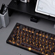 Belly spirit mk870pro blackberry side engraving mechanical keyboard Bluetooth wired wireless customized computer game silent office [single mode] Obsidian Pro + contour Kaihua BOX red axis V2 [smooth feel] 87 keys