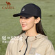 骆驼（CAMEL）速干棒球帽女2024春夏新款户外透气防晒遮阳鸭舌帽男大头围 174BARC637，黑色