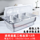 Stainless steel buffet stove insulation stove electric heating Buffy stove canteen hotel buffet insulation table dining table three compartments deepening 13 liters / transparent flip cover