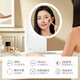 Xijing AI Smart Skin Beauty Mirror LED Cosmetic Mirror Light Luxury Desktop High Definition Fill Light Home Beauty Dressing Mirror Cold and Warm Light White Light Bluetooth HIFI Speaker Gift for Girls Smart Skin Beauty Mirror Pearl White