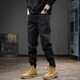 名面夏季潮牌新款男士牛仔裤宽松休闲裤高端哈伦小脚长裤 黑色 38 （180-200斤）