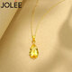 JOLEE Necklace S925 Silver Citrine Pendant Colored Gemstone Fashion Light Luxury Necklace as a Gift for Women One Thing and One Certificate