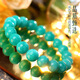 Eternal Symbol Collection Grade Amazonite Blue Green Light Luxury Crystal Bracelet Partial Wealth Bracelet Chinese Valentine's Day Gift for Wife 10mm + Appraisal Certificate
