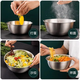 Gang Xingfa 316L stainless steel cooking basin bowl with scale for beating eggs and noodle salad cold fruit baking household bowl cold noodle bowl 16-19-22-25-28cm five-piece set stainless steel scale salad bowl
