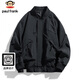 Paul Frank Jacket Men's Autumn and Winter Trendy Casual Work Jacket Men's American Aviator Men's Black 2XL