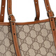 Gucci (GUCCI) women's bag GG Emblem series small old-fashioned coated tote bag handbag shoulder bag crossbody bag 815214 FAD6L 9758 brown pre-sale