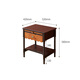 
Guangming Furniture Solid Wood Bedside Table Simple Medium-Aged North American Red Oak Bedside Table Retro Style Bedside Table 14101 Minimalist Black with Medium-Ancient Color-Bedside Table