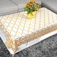 Yudou coffee table tablecloth waterproof, anti-scald and anti-oil dining table mat TV cabinet tablecloth tablecloth plastic bedside table cover rectangular peacock gold flower 135*220cm