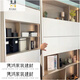 XMSJ cabinet dual-linked sliding sliding door guide rail bidirectional synchronous displacement side-mounted door rail hardware 1695mm track + accessories