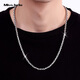 Miss JuJu pt950 platinum necklace men's high-quality platinum square dense card chain shiny car flower trendy men's plain chain All Specifications are based on the actual weight and the amount will be refunded if the amount is less.