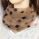 
FKSASU small scarf new mesh scarf for women in autumn and winter cervical protection thin style to show white neck cover fashionable and fashionable Lucky flower apricot color [1 package]