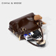 CinvaiKrose bag women's bag portable bowling bag women's 2026 new large capacity retro single shoulder messenger bag New Year gift coffee color