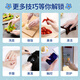 SHUANG YU disposable gloves 500 pieces food grade gloves leak-proof PE sanitary gloves thickened plastic transparent gloves