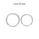 Chow Tai Sang sterling silver ring true love everlasting couple ring niche design ring gift plain silver ring