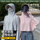 Tingyi sun protection clothing for women, ice silk sun protection clothing, short anti-UV summer fishing clothing, light shawl, custom LOGO printing, large brim style - classic gray, one size fits all, 80-140 Jin Jin equals 0.5 kg