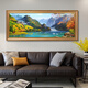 Emperor Flag Hand-painted Oil Painting Swan Lake Landscape Oil Painting Atmospheric Living Room Wall Mural Painting Sofa Background Wall Decoration Painting Landscape Hanging Painting 692 Gold Solid Wood Frame 160X80 Spot, three-person sofas are suitable