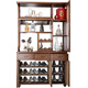
Chen Fei's living room partition cabinet porch shoe cabinet Chinese double-sided solid wood wine cabinet against the wall wine rack entering the door room hall cabinet screen entering the door 9902#1.2 meters [Walnut color] Assembly Frame structure