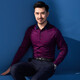 
Hongdu Spring and Autumn Book Middle-aged and Elderly Men's Long Sleeve T-shirt Business Casual Lapel Men's T-shirt Red tm6189-2 One Size 170/88A