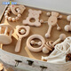 Tinabell Britische Marke Kinderspielzeug Neugeborenen Baby Komfort Geschenkbox Säuglinge und Kleinkinder Schlaf Massivholz Geburtstagsgeschenk [Babyempfehlung] verbesserte zweifarbige Spielzeuggeschenkschachtel