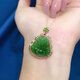 An Feng Jasper Maitreya Buddha Necklace 18K Gold Inlaid with Jade Hotan Jade Jade as a Mother Gift for Women Hotan Jade Necklace