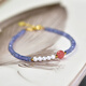 DL 1998 Fat Donglai same style tanzanite bracelet for men and women agate jade jade blue gem loose beads faceted bead hand 01# faceted model bead diameter about 3mm