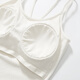 Fenton women's underwear, summer back base, no need to wear bra straps, fashionable and slim, with breast pads for outer wear and inner vest, white L