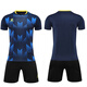 Kelme Fußballanzug Herren- und Frauenwettbewerbstraining Kurzärmeler-Trikots für Erwachsene, die schnell trockene Drucksportuniformen 003 Blau anpassen.