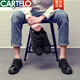 卡帝乐鳄鱼（CARTELO）帆布鞋男一脚蹬懒人男鞋韩版休闲黑色学生布鞋不系带潮流春季鞋子 9926黑色 42