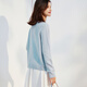 Jinju Sheep Wool 100% Seamless Ready-to-Wear 2026 New Year Red Round Neck Autumn and Winter Warm Bottoming Sweater Women's Wool Sweater Sky Blue L (165/88A)