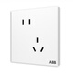 ABB switch socket panel 86 type 10A inclined five-hole socket ten sets Yingzhi series white