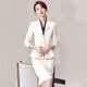 Sugargirl off-white high-end professional suit women's suit skirt executive formal wear case customer service front desk reception work clothes off-white long-sleeved suit + skirt M