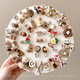 
Yonghongwang milk-coffee children's hair clip baby cloth hair clip girl cute baby and toddler hair clip headdress 3523 Caiyun-20 pieces set