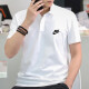 Nike (NIKE) T-shirt men's 2025 spring and summer men's short-sleeved lapel POLO shirt breathable casual tennis white pure cotton short-sleeved men FN3895-100/big/white 2XL