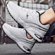 Jordan Gran autumn men's shoes, large size shoes, casual non-slip buckle shoes 46 air cushion 47 breathable sports waterproof leather sports running shoes white 9737 46