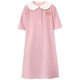 梦伊蓝（MENGYILAN）孕妇装夏季新品时尚娃娃领短袖宽松POLO裙小个子休闲孕妇连衣裙 粉色裙【单件】 L码 建议体重110-130斤