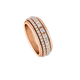 Fat Donglai's same style 18k rose gold ring 18K Shilairun platinum with diamonds double circle all over the sky rose gold - seven diamonds 4.8mm US size 5